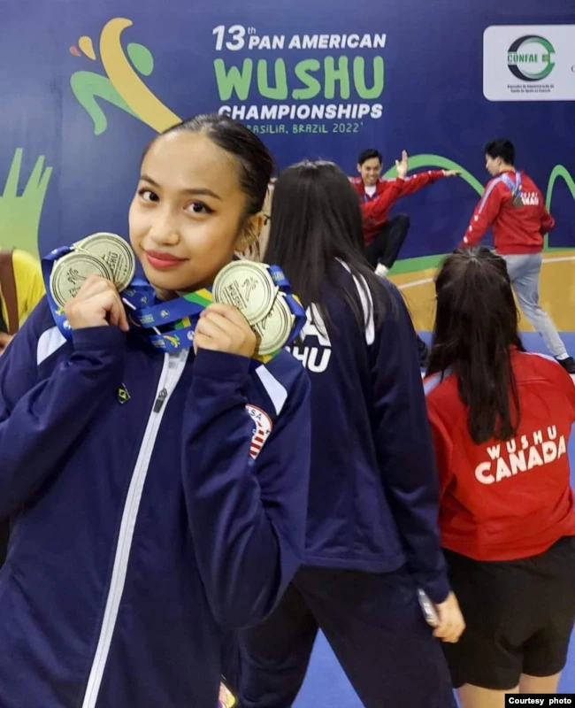 Kaika Kusuma,Atlet Wushu AS asal Indonesia Raih 4 Medali Emas