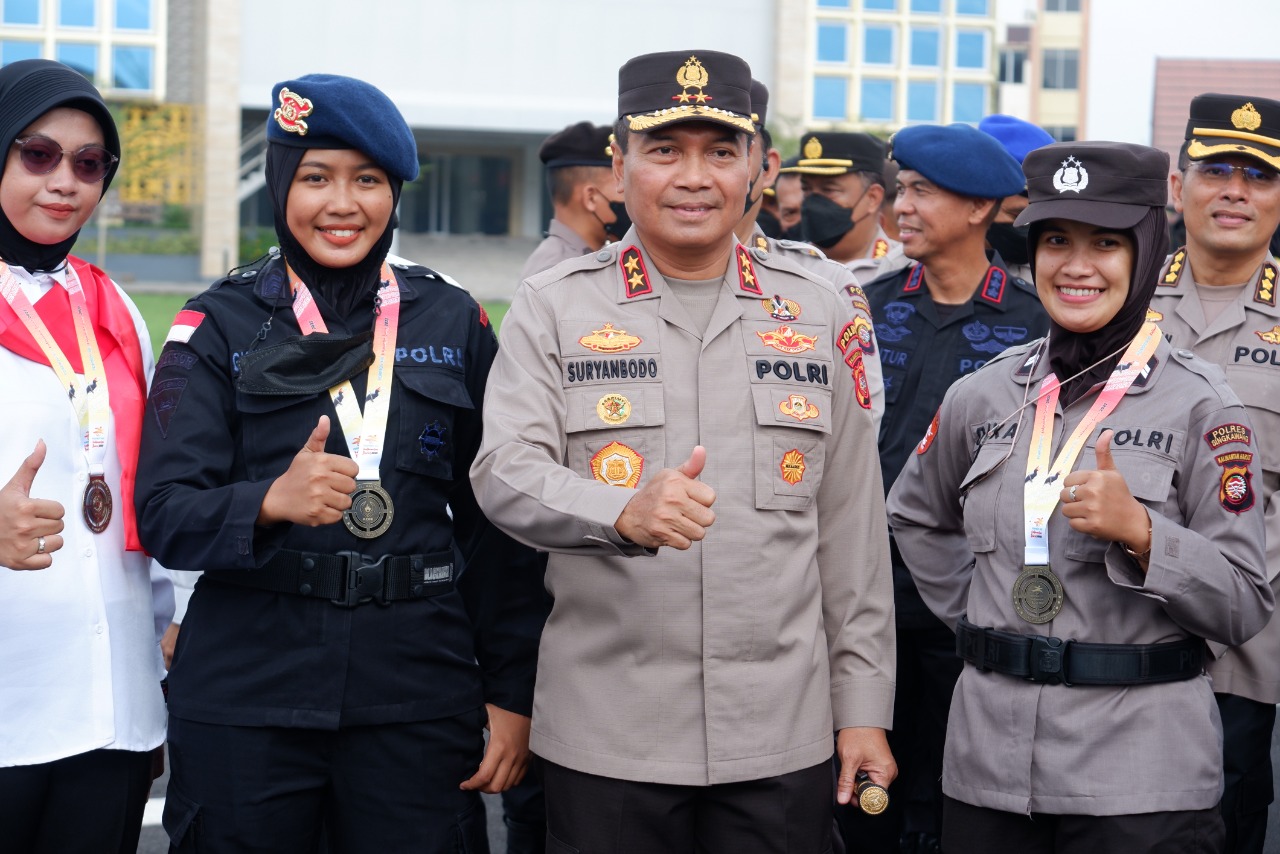 Kapolda Apresiasi 68 Personel Polda Kalbar Berprestasi Di Ajang Porprov XIII