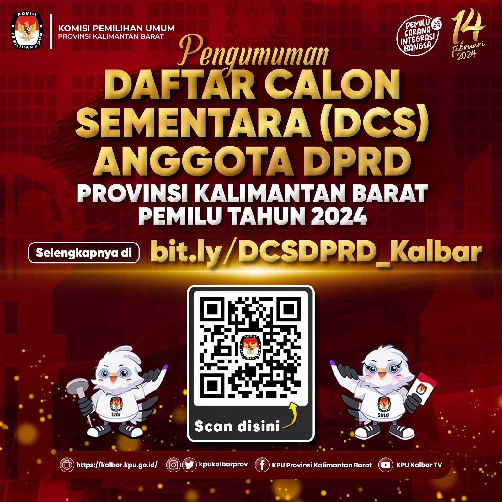 KPU Kalbar Rilis Daftar Calon Sementara (DCS) Anggota DPRD, Ada 937 Orang