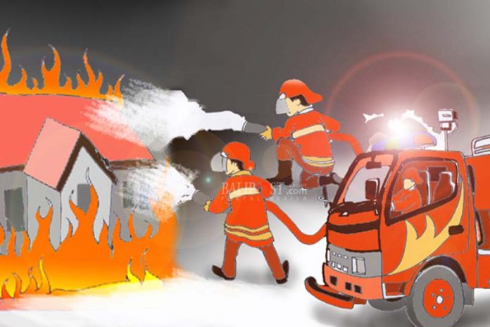 10 Rumah Dinas di Gatot Subroto I Terbakar