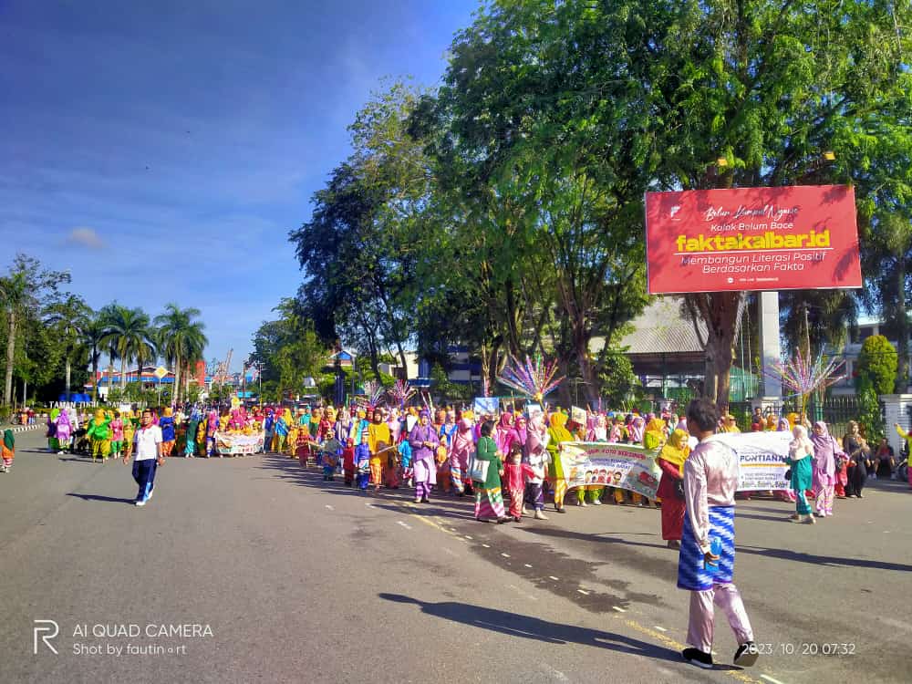 Ratusan Anak PUAD Ikut Karnaval Budaya Semarakkan Hari Jadi Pontianak