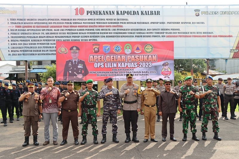 Wakil Bupati Pimpin Apel Operasi Lilin Kapuas 2023 Polres Ketapang