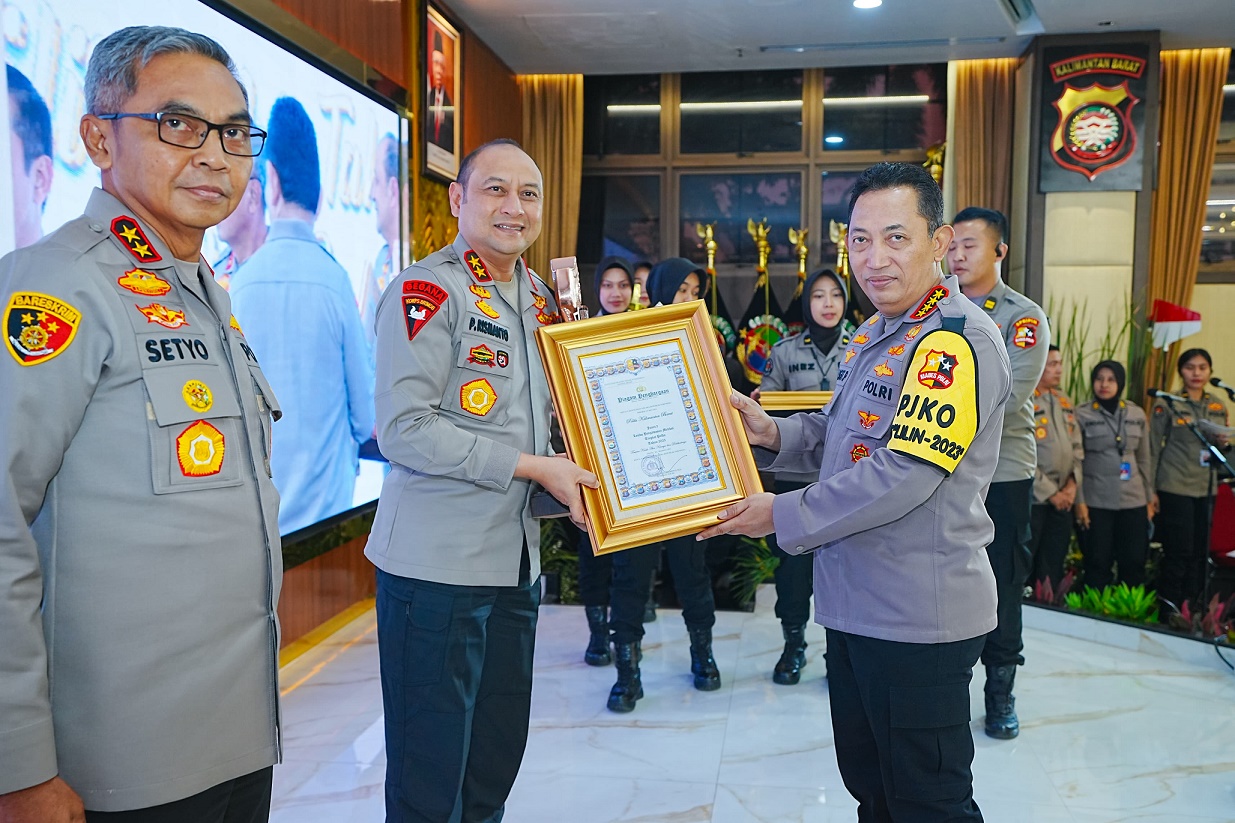 Polda Kalbar Diganjar Kapolri Juara 3 Lomba Pengawasan Melekat