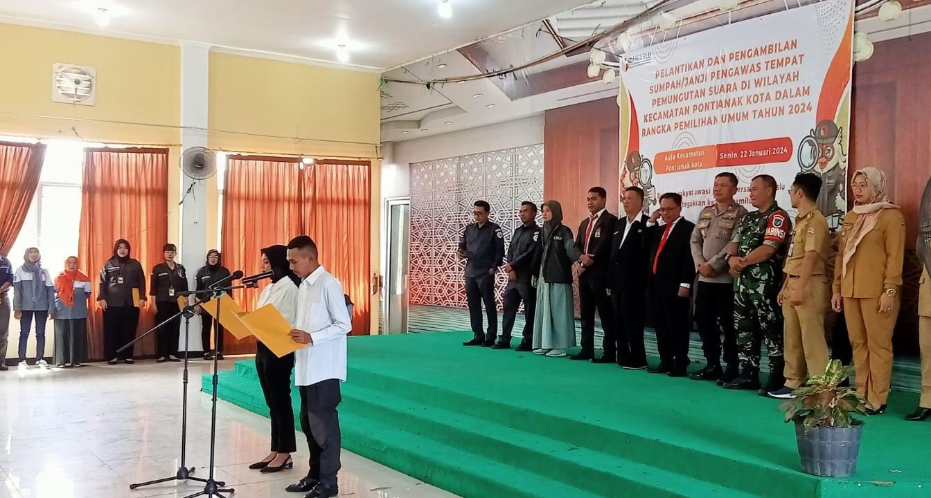 396 Pengawas TPS Kecamatan Pontianak Kota Dilantik