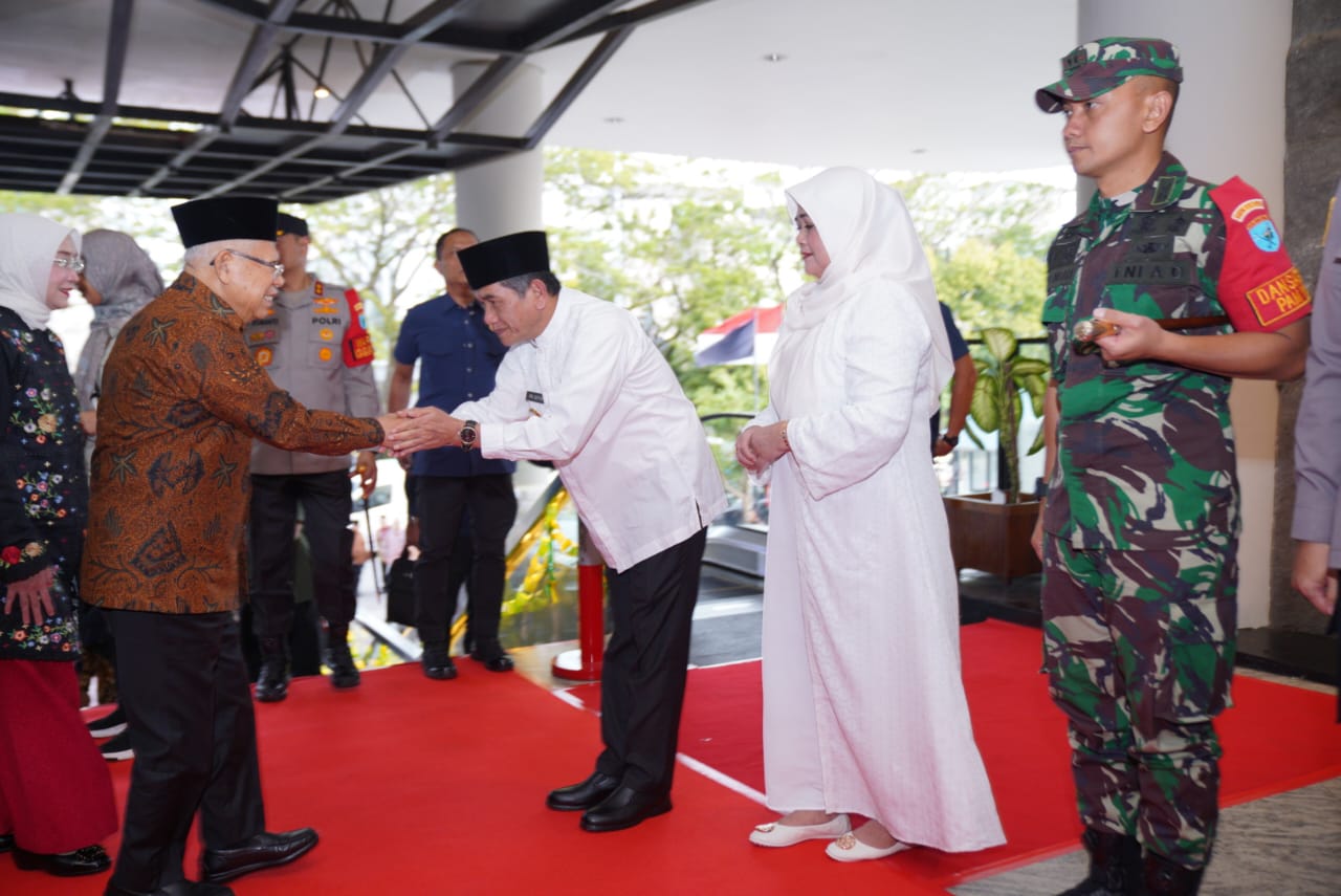 Tiba di Pontianak, Wapres Ma’ruf Amin Disambut Pj Wako Ani Sofian