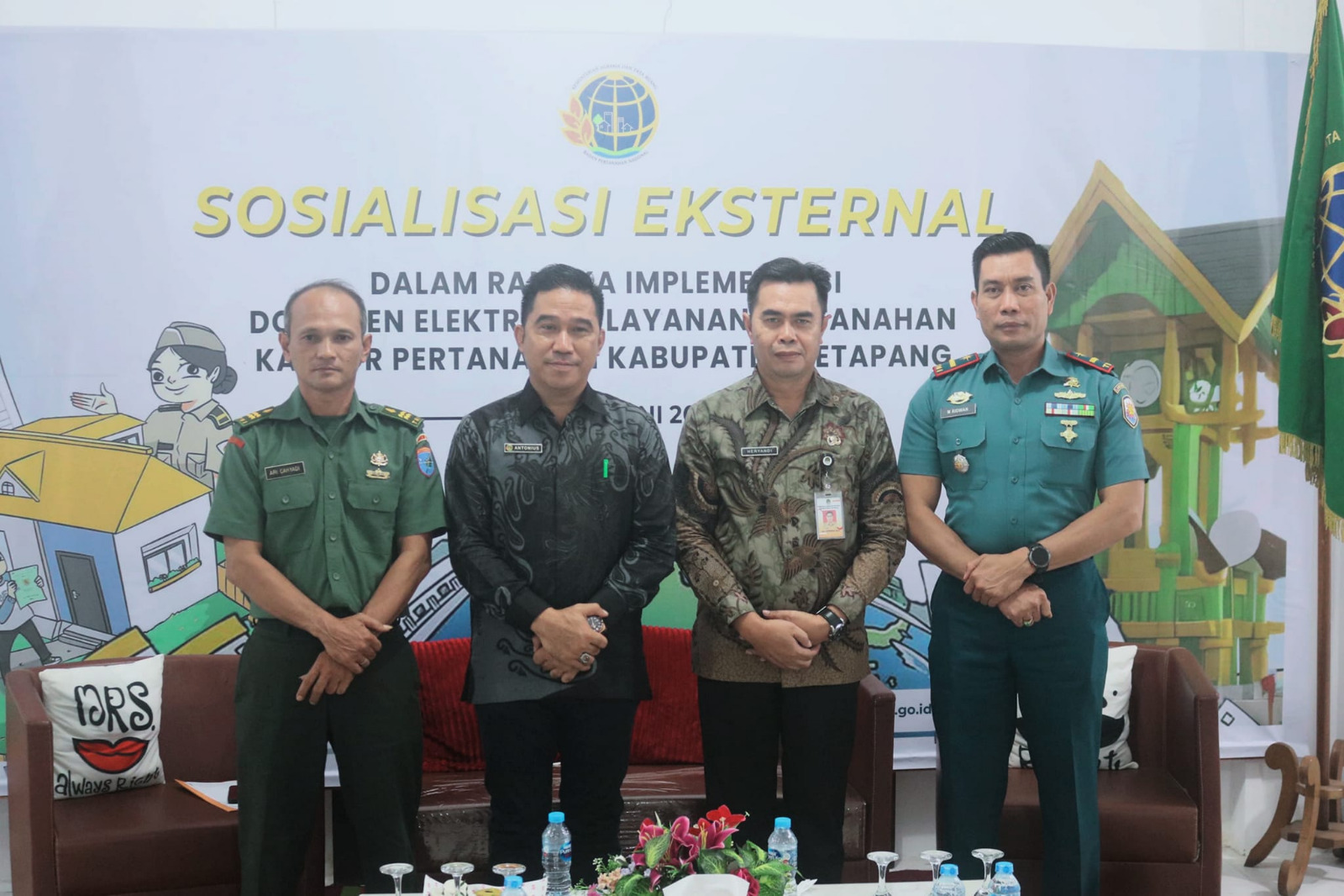 Asisten I Setda Hadiri Sosialisasi Eksternal Terkait Dokumen Elektronik Layanan BPN Ketapang