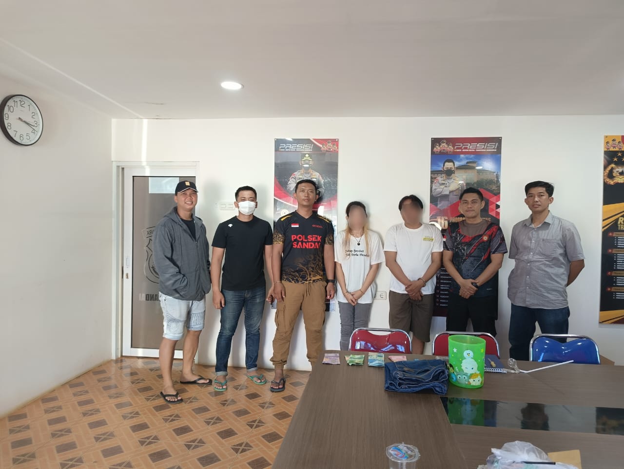 Polsek Sandai Ringkus Dua Tersangka Pengedar Sabu