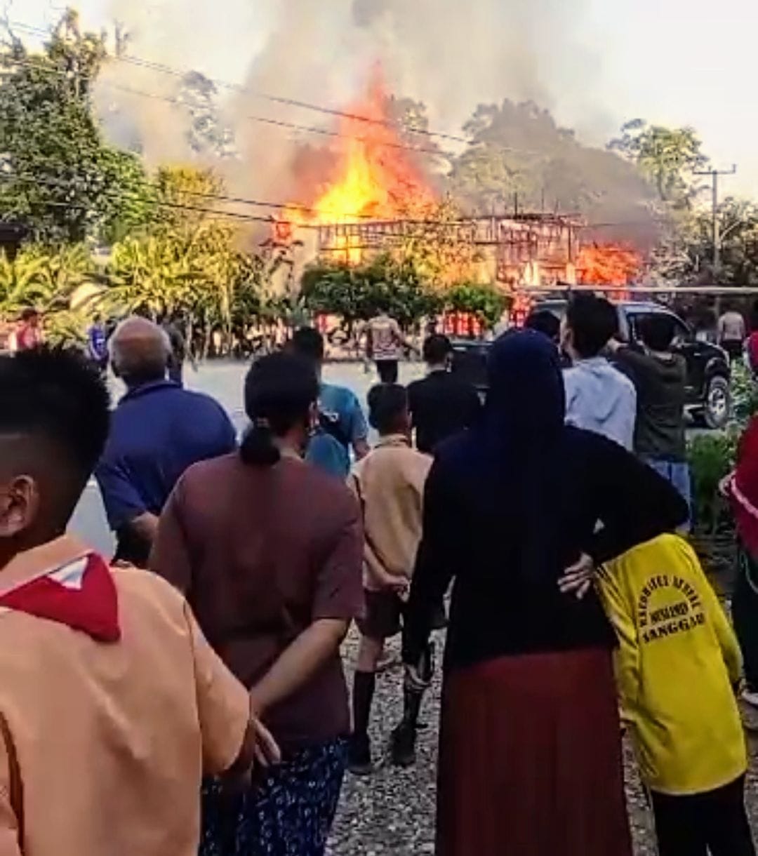 Sore Tadi, Dua Rumah di Kecamatan Beduai Luluh Lantak Dimakan Api