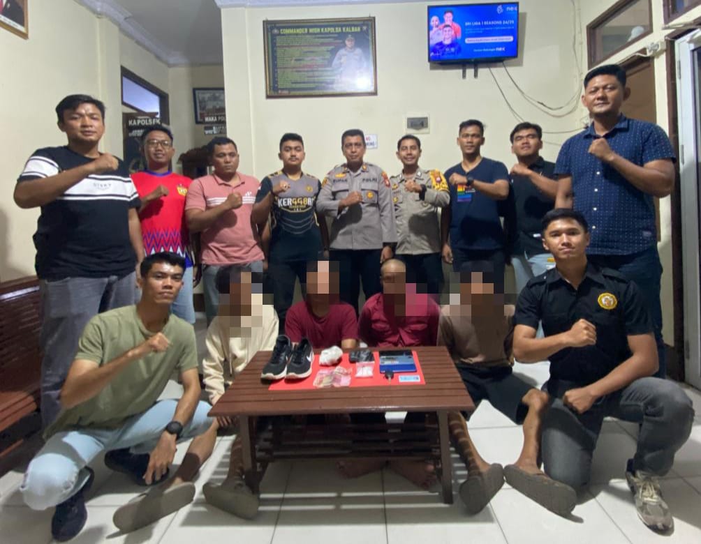 Empat Tersangka Pengedar Narkoba Diringkus Tim Polsek Sekayam