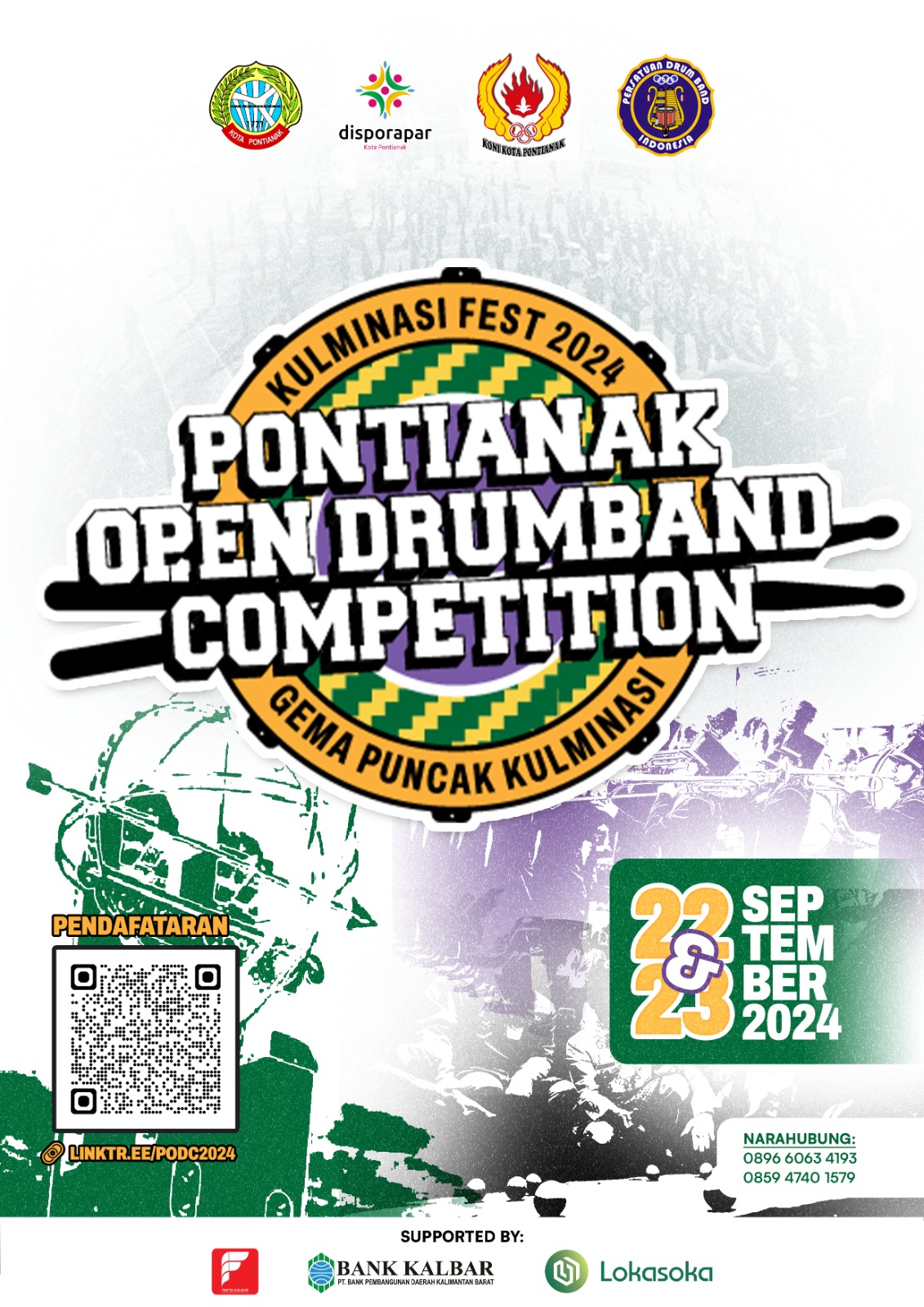 Pontianak Open Drumband Competition Meriahkan Titik Kulminasi