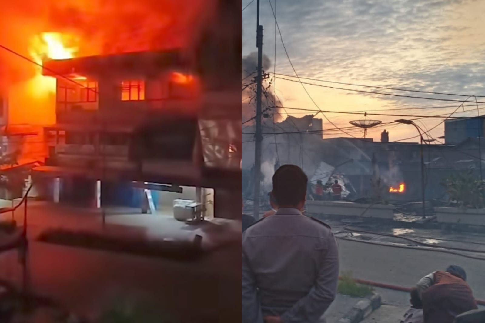 Diduga Akibat Korsleting Listrik, Ruko Royal Cell Ludes Terbakar
