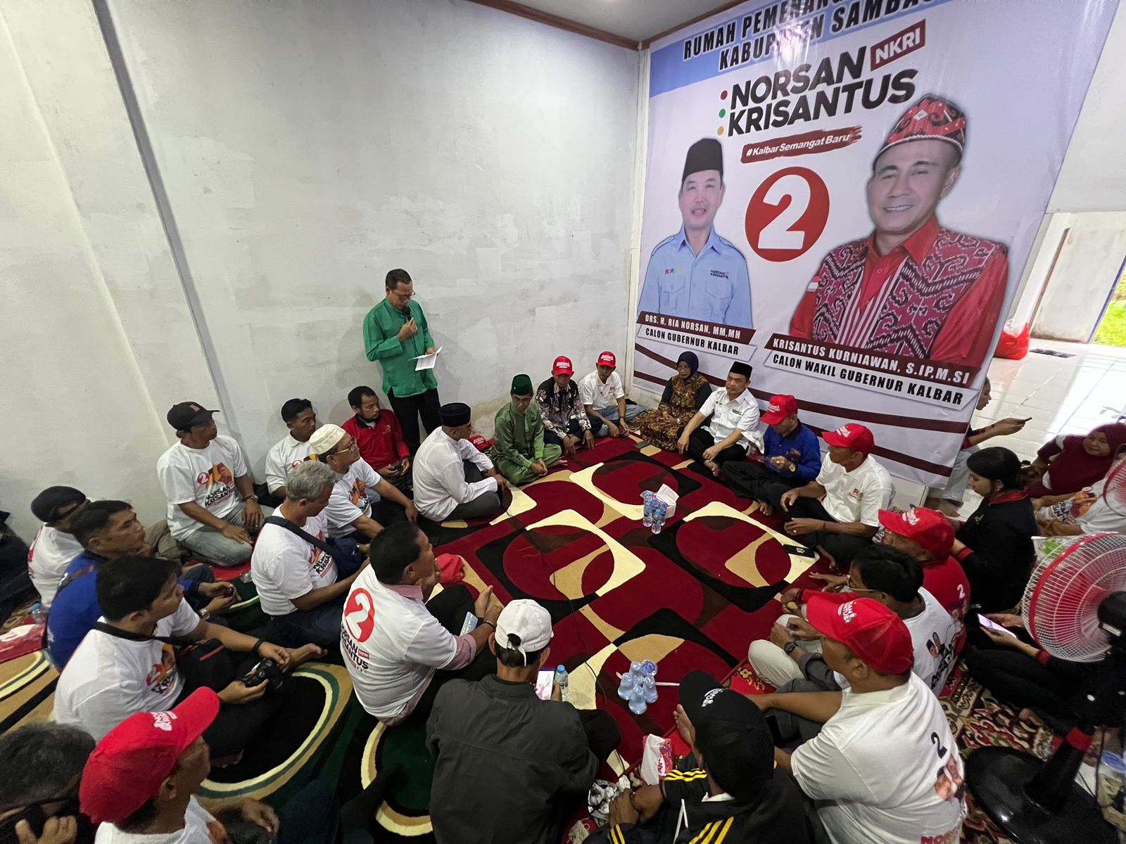 Rumah Pemenangan Tim Relawan Sambas Dikukuhkan, Gas Pol Menangkan Norsan-Krisantus