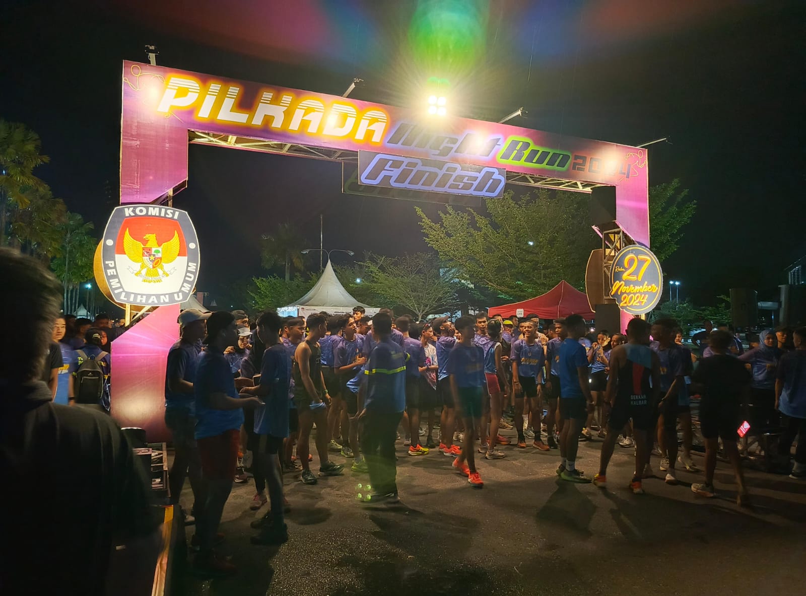 Pilkada Night Run KPU Kalbar, MS Budi: Berlari, Bergembira Menuju Demokrasi Sehat