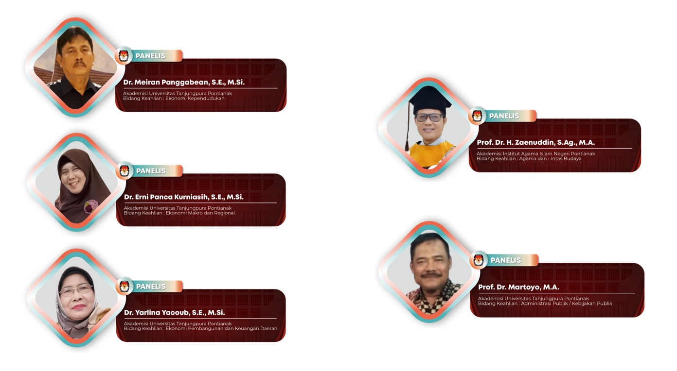KPU Boyong Lima Pakar Kebijakan Publik dan Ekonomi untuk Panelis Debat Cagub-Cawagub Kalbar