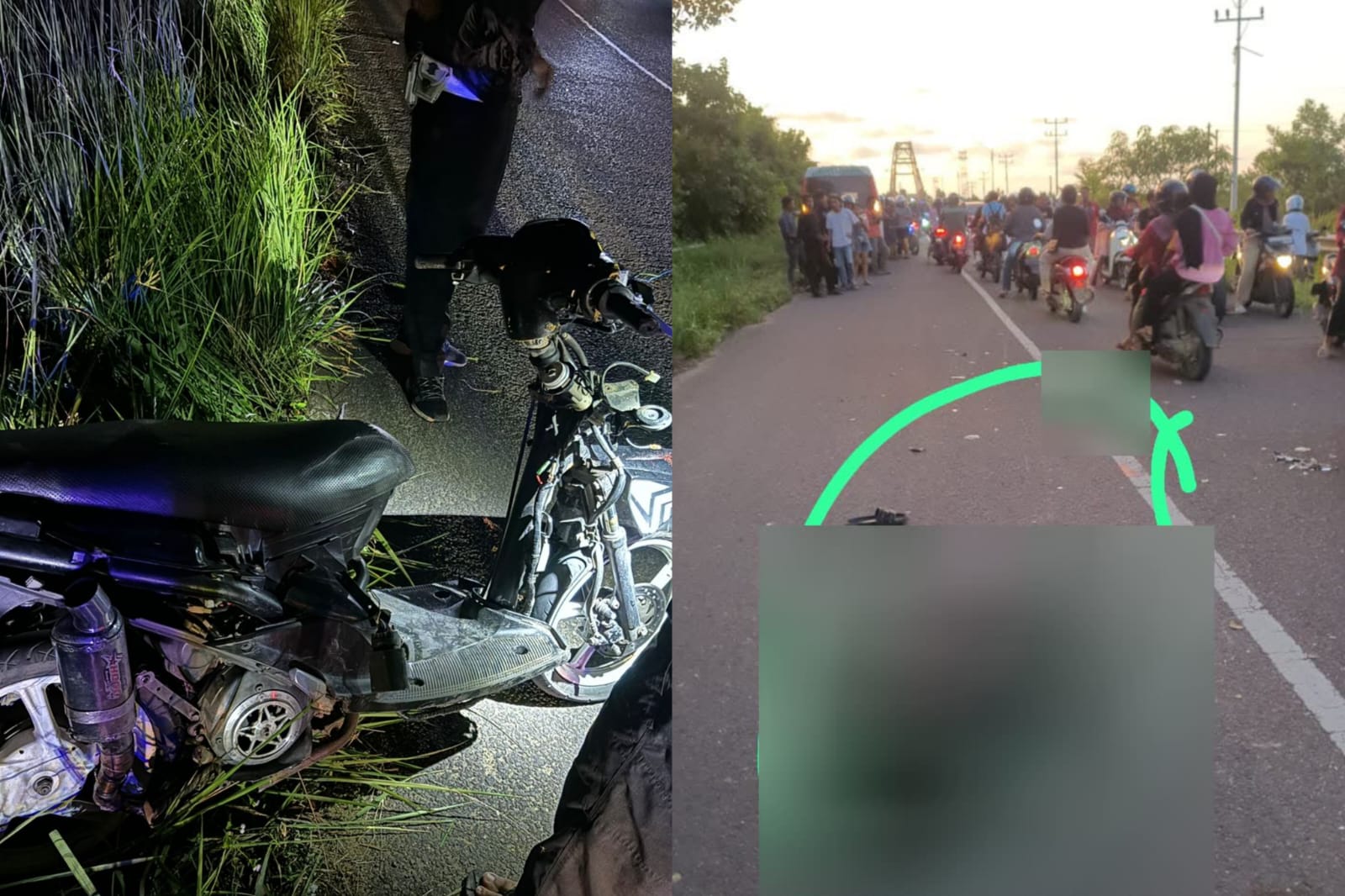 Kecelakaan Lalu Lintas di Jalan Raya Jembatan Pawan 5, Pengendara Alami Cedera Berat