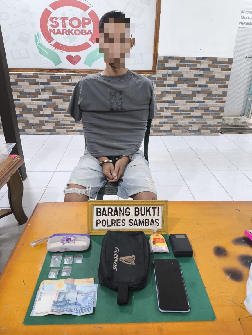 Polres Sambas Amankan Terduga Pengedar Narkoba