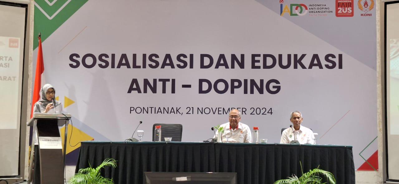 KONI Pusat dan IADO Sosialisasi dan Edukasi Anti Doping kepada Atlet dan Pelatih Kalbar