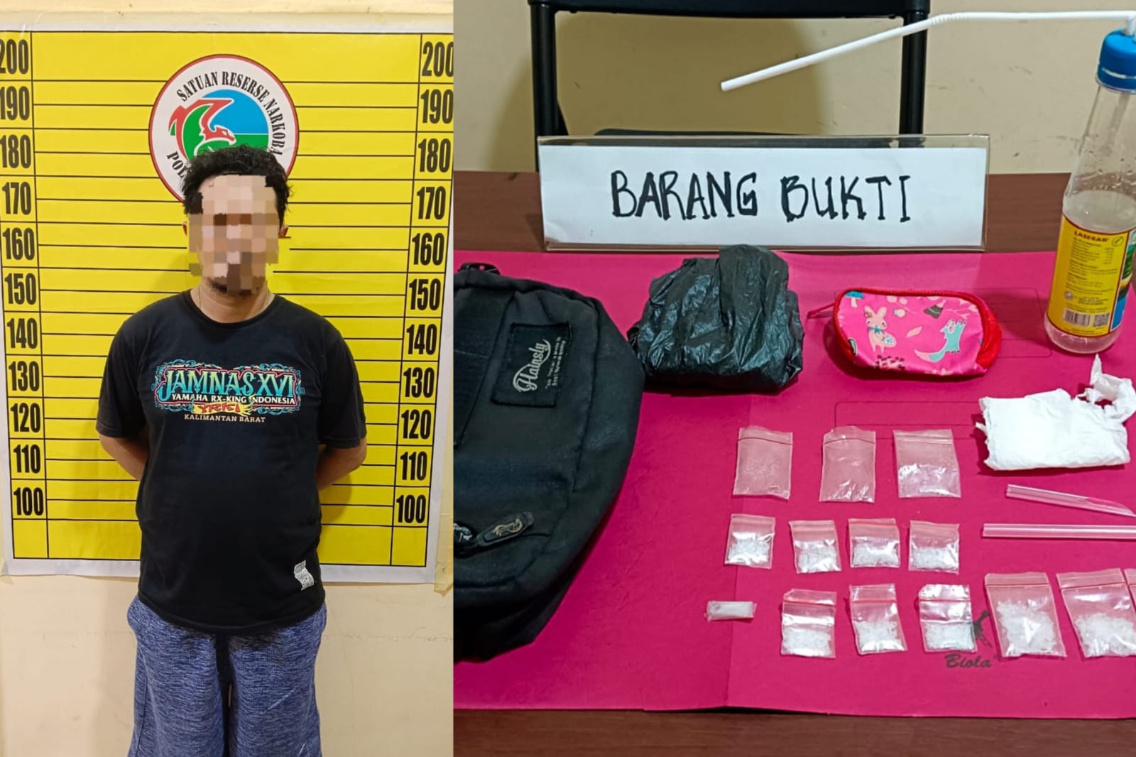 Satresnarkoba Polres Landak Tangkap Pria Pengedar Sabu