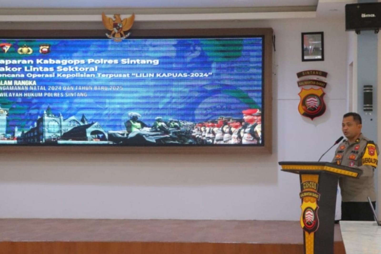 Polres Sintang Gelar Rapat Koordinasi Lintas Sektoral untuk Pengamanan Natal dan Tahun Baru