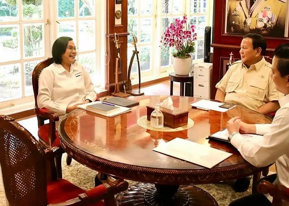 Prabowo Temui Sri Mulyani dan Gelar Rapat Tertutup di Kementerian Keuangan Menjelang Akhir Tahun