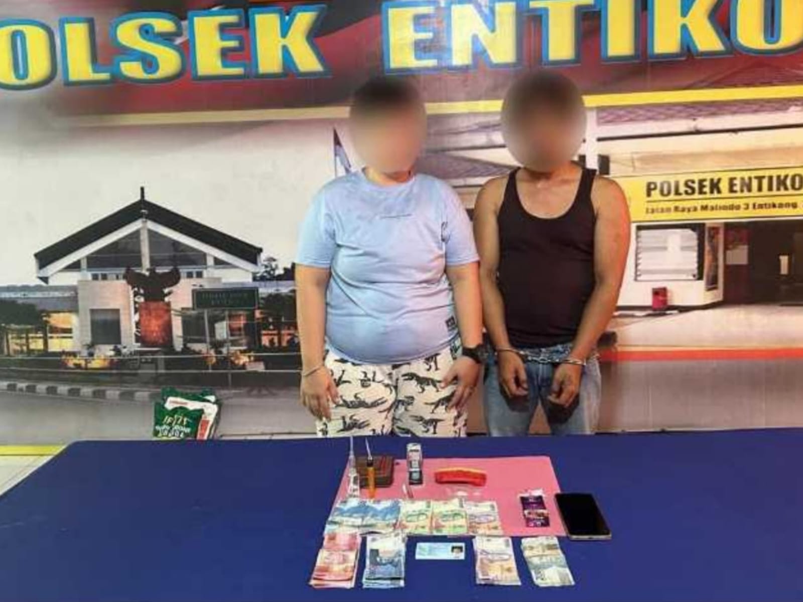 Polisi Tangkap Dua Terduga Pelaku Penyalahgunaan Narkotika di Perbatasan Entikong
