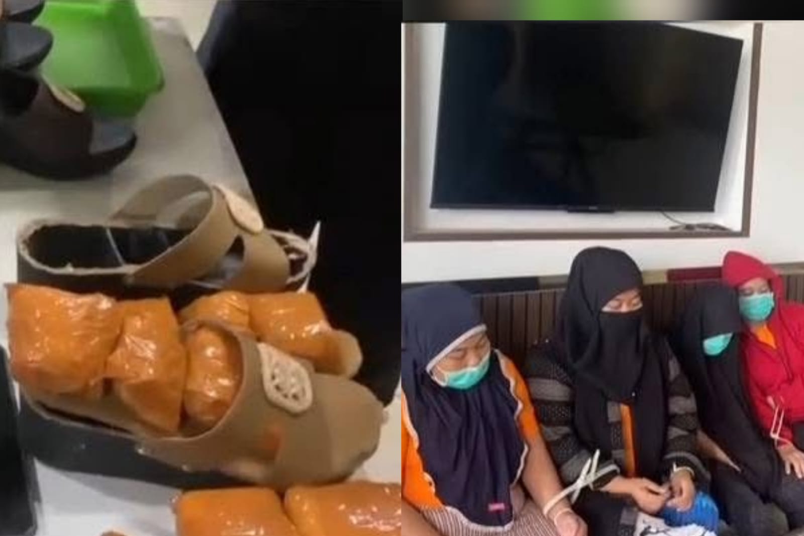 Penyelundupan 2 Kg Sabu dalam Sandal Wedges Gagal, Empat IRT Ditangkap