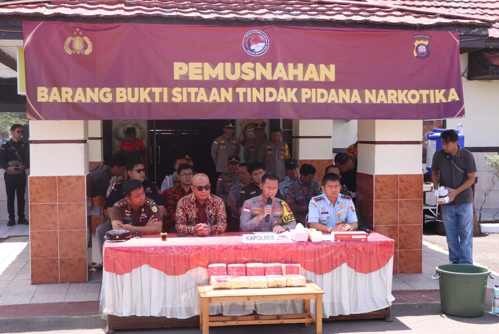 Polres Bengkayang Musnahkan 10 Kg Sabu yang Setara Rp10 Miliar