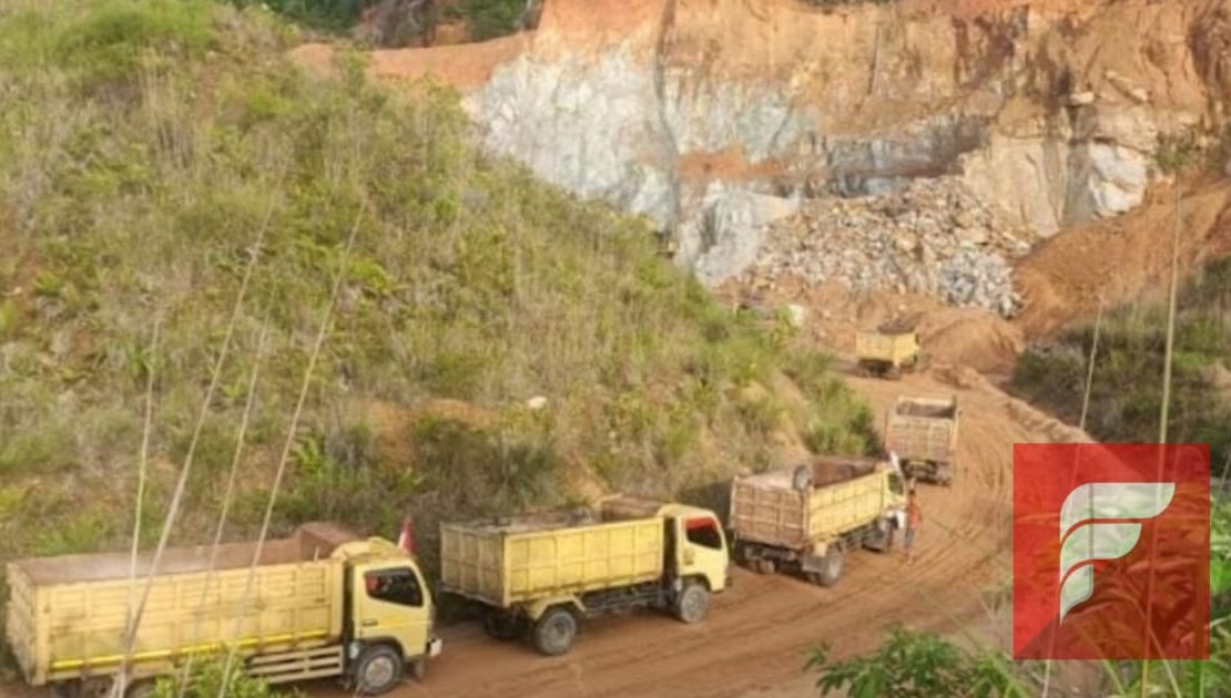 Tambang Batu CV EJM Di Tayan Hulu Diduga Ilegal, Sempat Diperiksa Polda