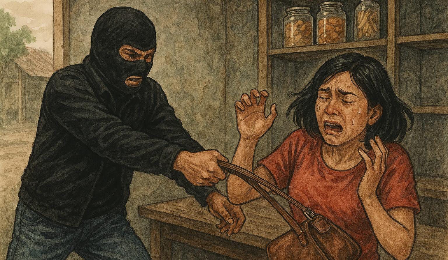 Pura-pura Minta Isikan Bensin, Pria di Lumar Curi Uang dan Aniaya Pemilik Warung Hingga Babak Belur