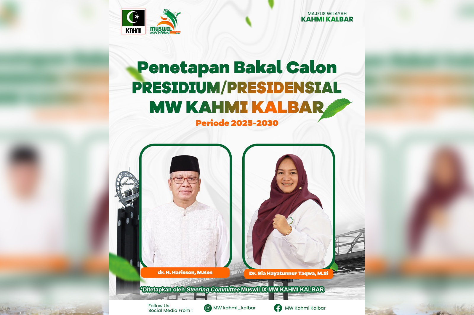 Dua Bakal Calon Resmi Ditetapkan Jelang Muswil IX KAHMI Kalbar 2025