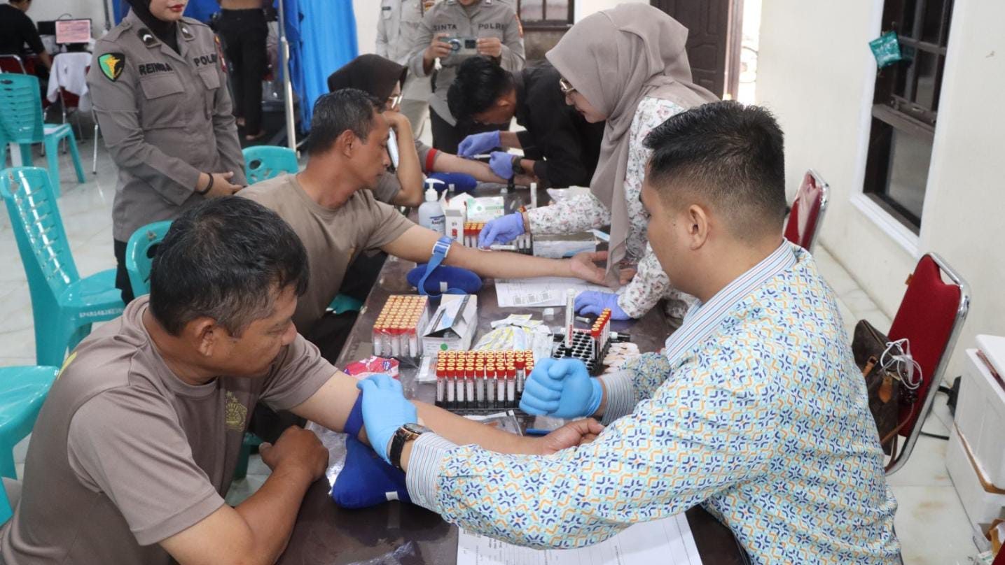 Polres Bengkayang Gelar Rikkes Berkala untuk Jaga Kesehatan Personel