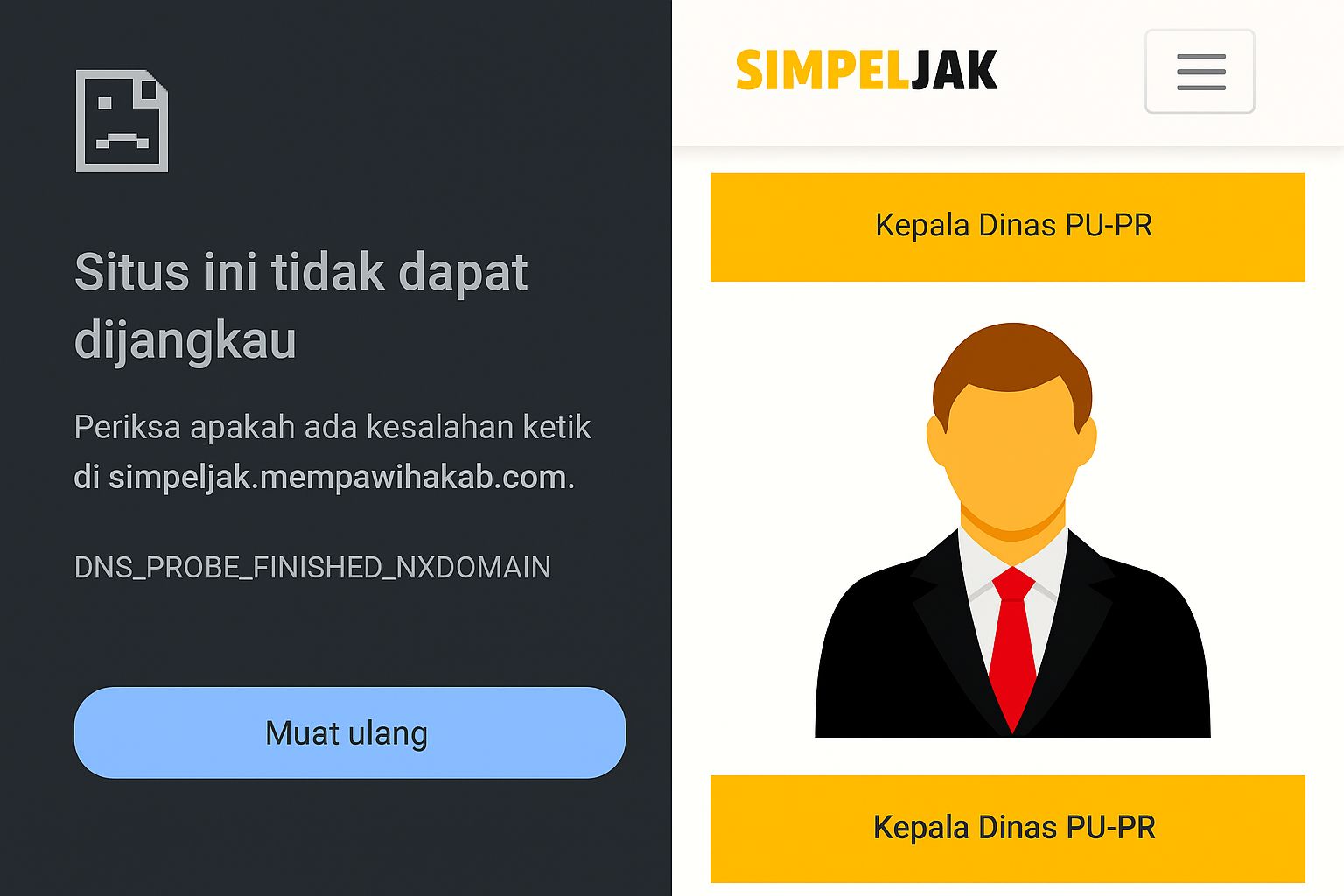 Situs Informasi Pemantauan Pelaporan Jalan dan Jembatan Mempawah Sulit Diakses Usai KPK Geledah Dinas PUPR