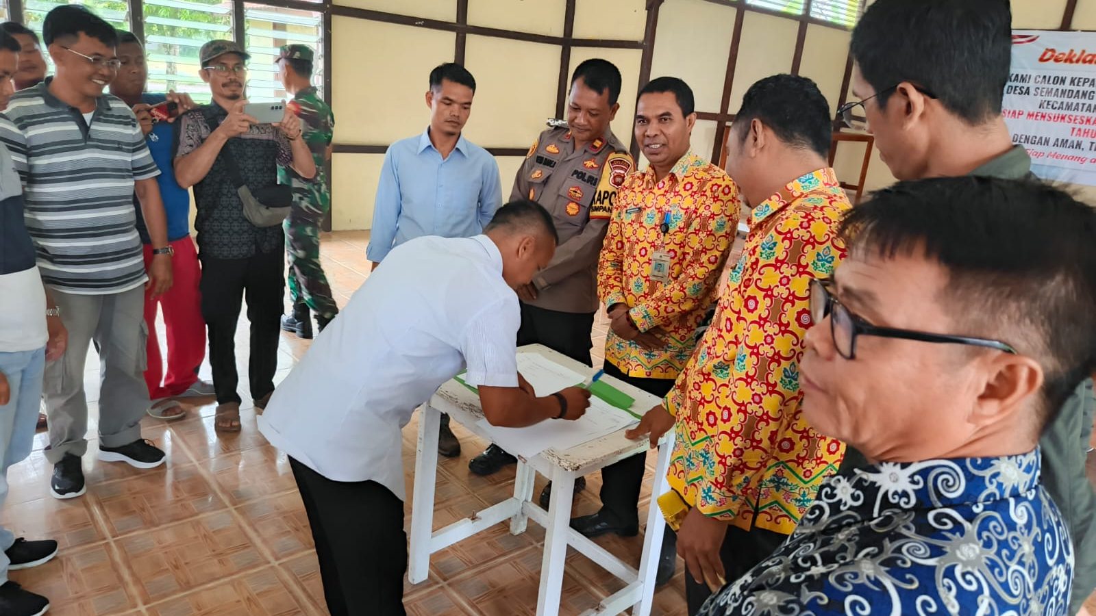 Jelang Pilkades Serentak, 4 Desa di Kecamatan Simpang Hulu Gelar Deklarasi Kampanye Damai