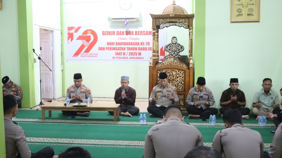 Polres Sekadau Gelar Dzikir Doa Jelang HUT Bhayangkara ke-79