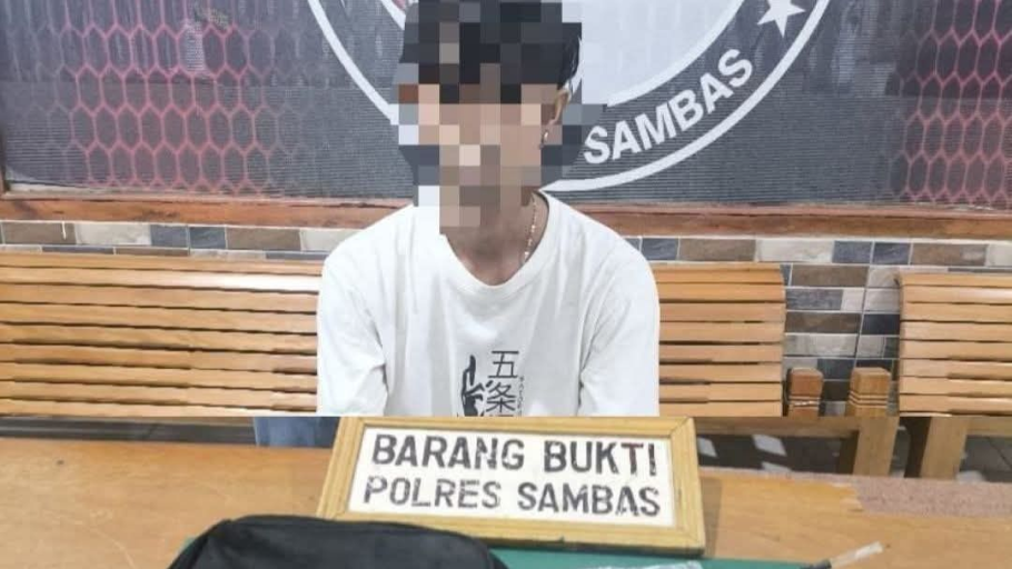 Polres Sambas Tangkap Pria Miliki 79 Gram Sabu di Rumah Kost