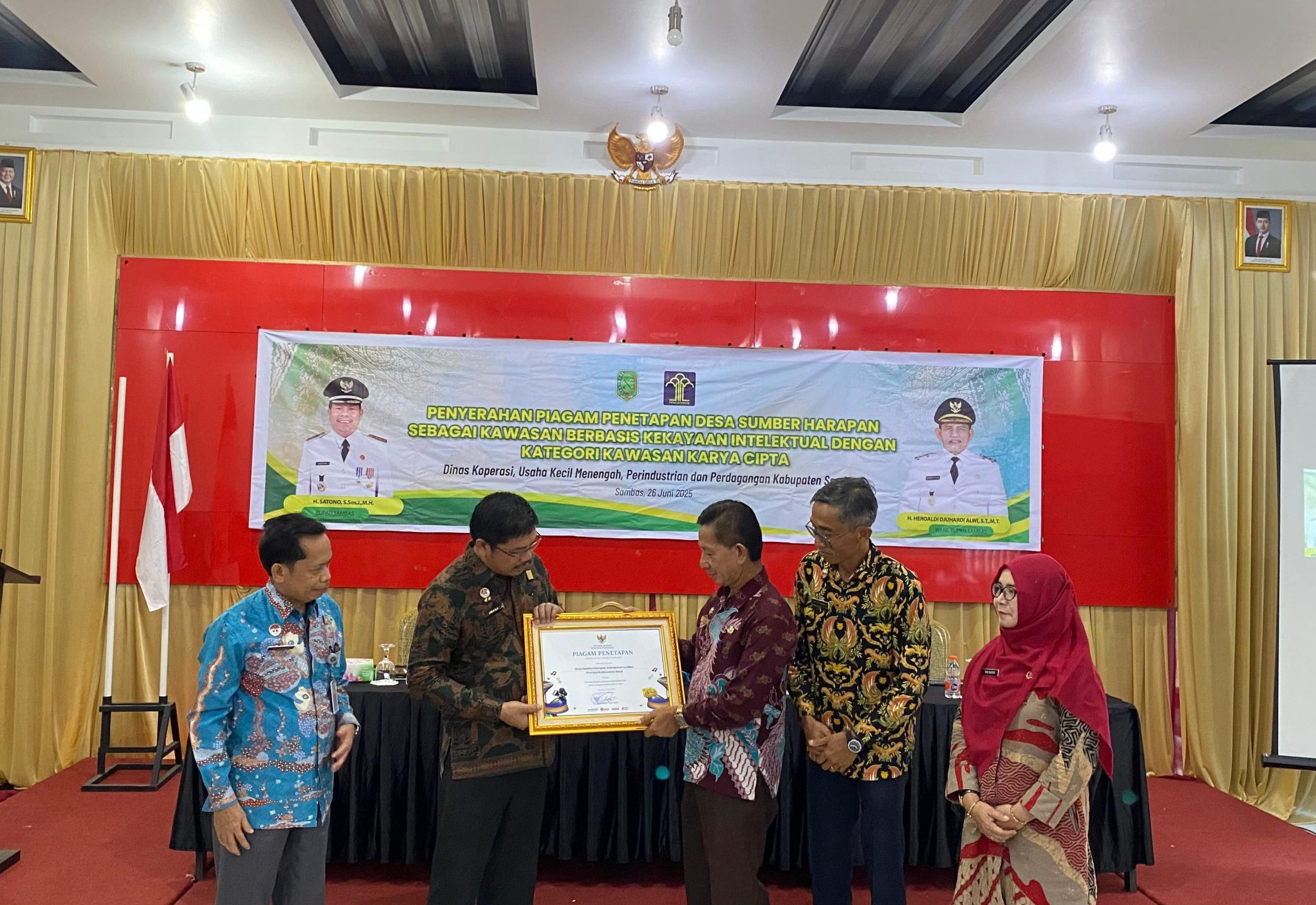 Desa Sumber Harapan Resmi Menjadi Kawasan Berbasis Kekayaan Intelektual Kategori Karya Cipta