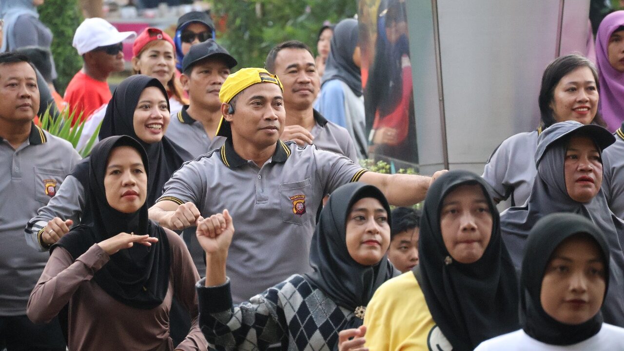 Meriahkan HUT RI ke-80, Polresta Pontianak Gelar Olahraga Bersama di CFD Ahmad Yani