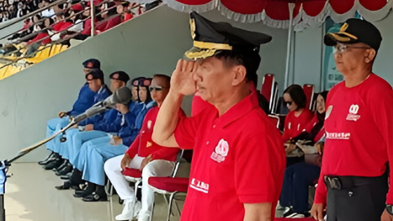 Jelang HUT ke-80 RI, Pemkab Sintang Gelar Gladi Bersih Upacara Bendera di Stadion Baning