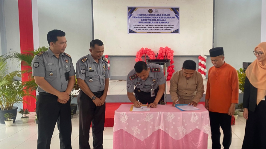 Tanpa Sentuhan Pemkab, Rutan Sambas Gandeng PKBM Akhlak Mulia Dorong Pendidikan Warga Binaan