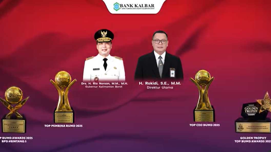Bank Kalbar Raih Penghargaan BUMD Terbaik di Tribun Pontianak Awards 2025