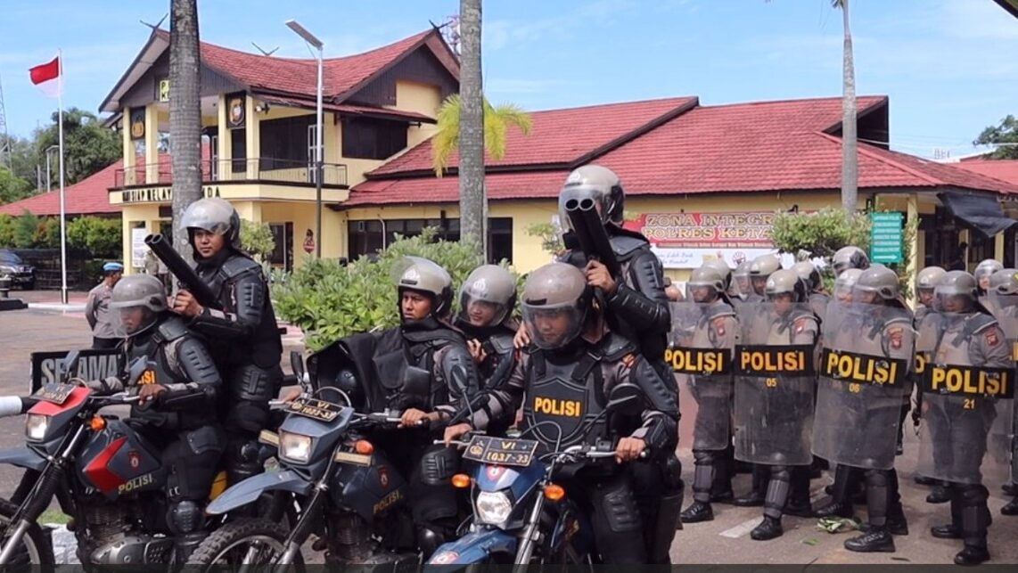 Polres Ketapang Asah Kesiapsiagaan Melalui Latihan Simulasi Penanganan Unjuk Rasa