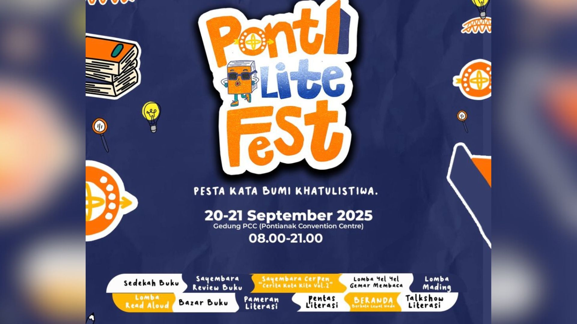 PontiLite Fest 2025: Pesta Literasi Meriahkan Bulan Gemar Membaca di Pontianak