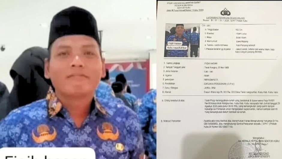 Pegawai Negeri Sipil di Kubu Raya Menghilang, Keluarga dan Polisi Berharap Bantuan Warga
