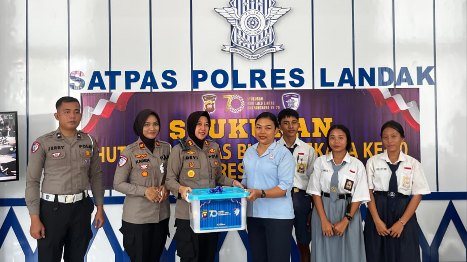 HUT Lalu Lintas Bhayangkara ke-70 di Polres Landak, Kapolres Tekankan Pelayanan Humanis