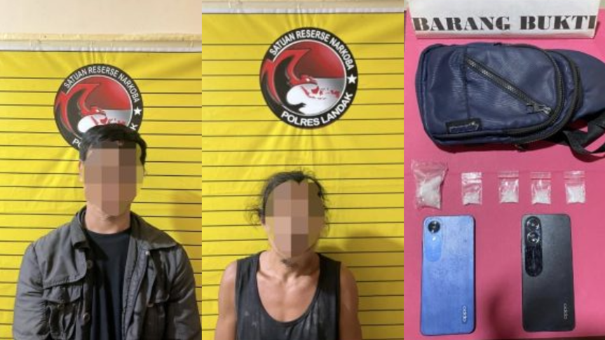 Transaksi di Tepi Jalan, Pengedar Sabu di Jelimpo Ditangkap Satresnarkoba Polres Landak