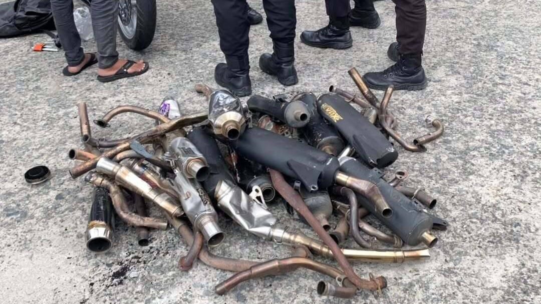 Respon Keresahan Warga, Patroli Skala Besar Polresta Pontianak Amankan 49 Motor Knalpot Brong