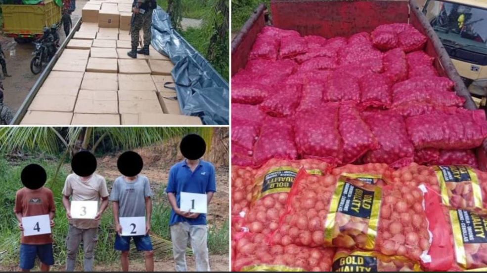 Selundupkan Rokok dan Bawang Rp2,8 Miliar, Tiga WNI Ditangkap Tentara Malaysia