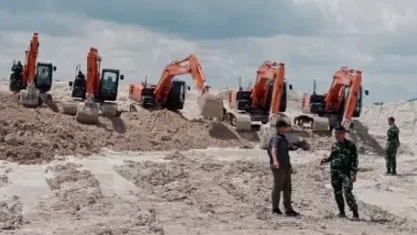 Sembunyikan Alat Berat di Hutan, Satgas PKH Sita 9 Ekskavator Tambang Ilegal di Bangka Tengah
