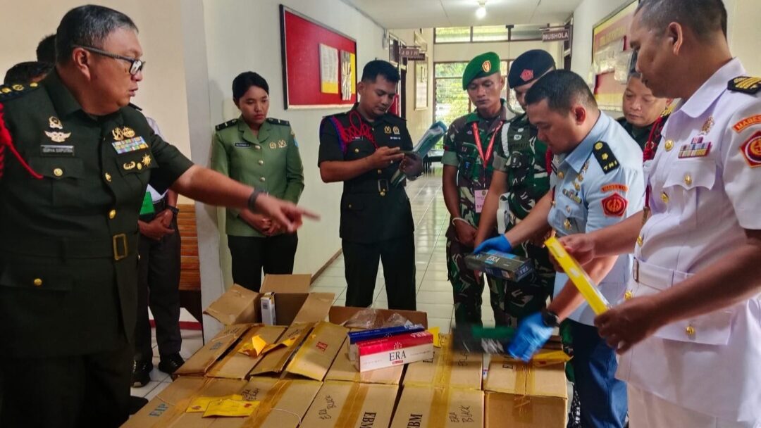 Libatkan Oknum Aparat, Pengadilan Militer Pontianak Periksa 360 Ribu Batang Rokok Ilegal