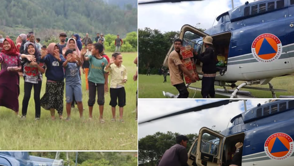 Jalan Darat Putus Total, Helikopter BNPB Jadi 'Malaikat Penyelamat' Warga Terisolir di Aceh Tengah